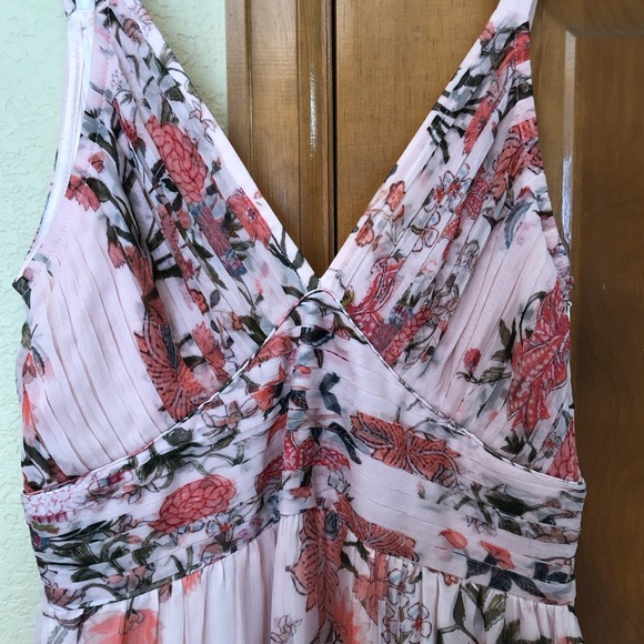 Hemant & Nandita Tiered Ruffle Floral Midi Dress - Peach Floral - Picture 11 of 11